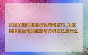 长尾关键词排名优化有何技巧_关键词排名优化的监测与分析方法是什么