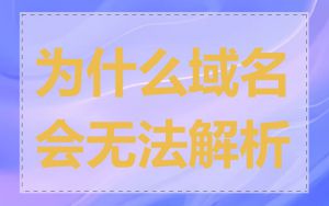 为什么域名会无法解析