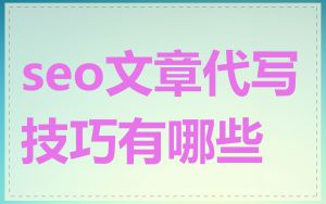 seo文章代写技巧有哪些