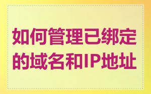 如何管理已绑定的域名和IP地址