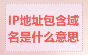 IP地址包含域名是什么意思