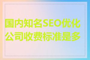 国内知名SEO优化公司收费标准是多少