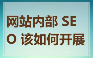 网站内部 SEO 该如何开展