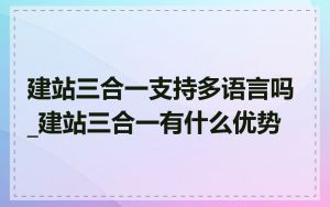 建站三合一支持多语言吗_建站三合一有什么优势