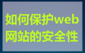 如何保护web网站的安全性