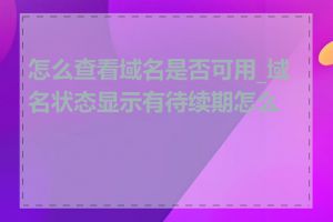 怎么查看域名是否可用_域名状态显示有待续期怎么办