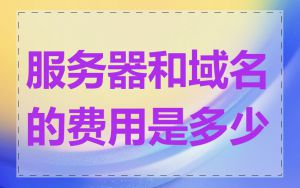 服务器和域名的费用是多少