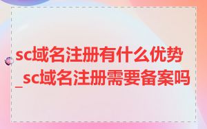 sc域名注册有什么优势_sc域名注册需要备案吗