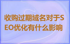 收购过期域名对于SEO优化有什么影响