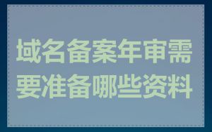 域名备案年审需要准备哪些资料