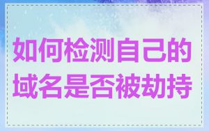 如何检测自己的域名是否被劫持