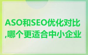 ASO和SEO优化对比,哪个更适合中小企业