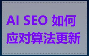 AI SEO 如何应对算法更新