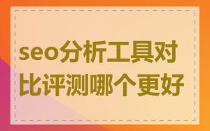 seo分析工具对比评测哪个更好