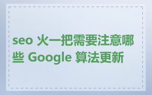 seo 火一把需要注意哪些 Google 算法更新