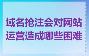 域名抢注会对网站运营造成哪些困难