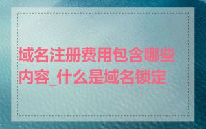 域名注册费用包含哪些内容_什么是域名锁定