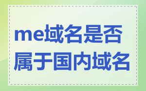 me域名是否属于国内域名