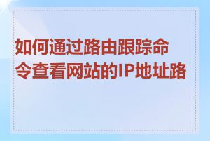 如何通过路由跟踪命令查看网站的IP地址路径