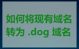 如何将现有域名转为 .dog 域名