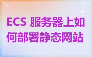 ECS 服务器上如何部署静态网站
