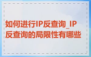 如何进行IP反查询_IP反查询的局限性有哪些