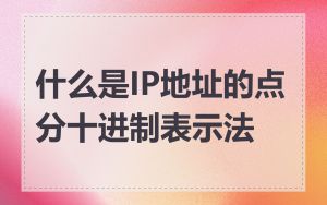 什么是IP地址的点分十进制表示法