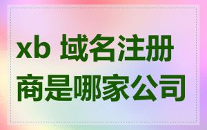 xb 域名注册商是哪家公司