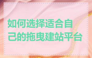 如何选择适合自己的拖曳建站平台