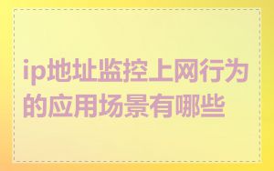 ip地址监控上网行为的应用场景有哪些