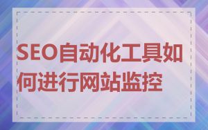 SEO自动化工具如何进行网站监控