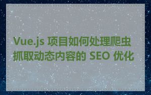 Vue.js 项目如何处理爬虫抓取动态内容的 SEO 优化
