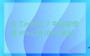在 CentOS 7 中如何查看 IPv4 和 IPv6 地址