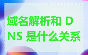 域名解析和 DNS 是什么关系