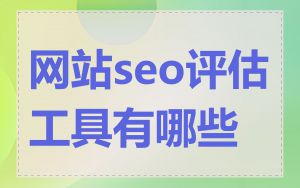 网站seo评估工具有哪些