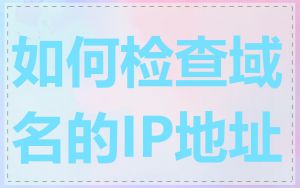 如何检查域名的IP地址