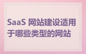 SaaS 网站建设适用于哪些类型的网站