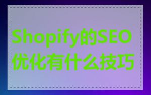 Shopify的SEO优化有什么技巧