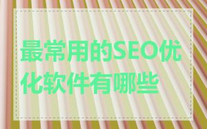最常用的SEO优化软件有哪些