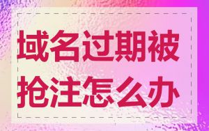 域名过期被抢注怎么办