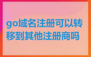 go域名注册可以转移到其他注册商吗