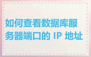 如何查看数据库服务器端口的 IP 地址
