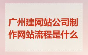 广州建网站公司制作网站流程是什么