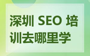 深圳 SEO 培训去哪里学