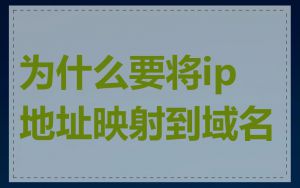 为什么要将ip地址映射到域名