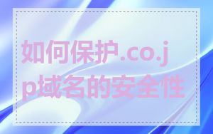 如何保护.co.jp域名的安全性