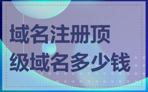 域名注册顶级域名多少钱