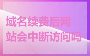 域名续费后网站会中断访问吗