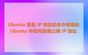 Ubuntu 查看 IP 地址的命令有哪些_Ubuntu 中如何查看公网 IP 地址