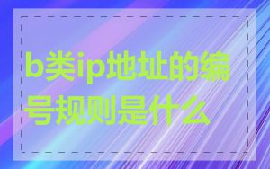 b类ip地址的编号规则是什么